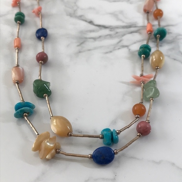 Fabulous 925 Liquid Silver Multi Gemstone Necklace - Picture 6 of 12